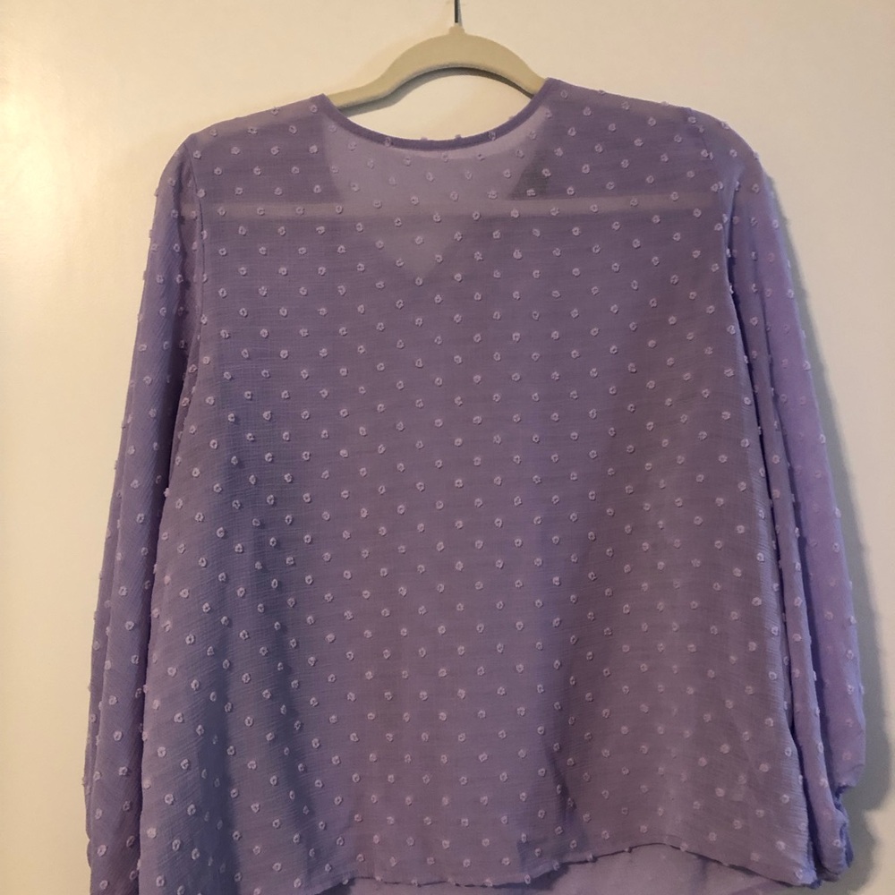 George Relaxed Mauve Long Sleeve Blouse